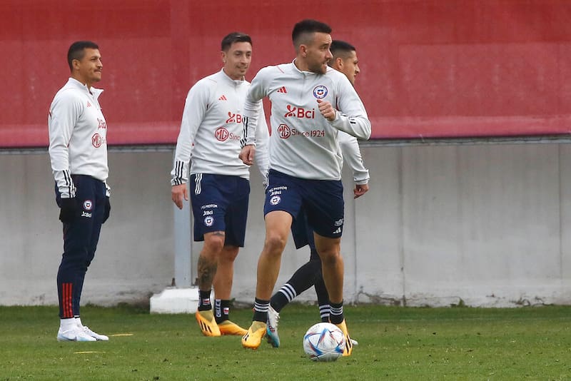 Matías Zaldivia entrenando con la Selección Chilena. Foto: Aton.