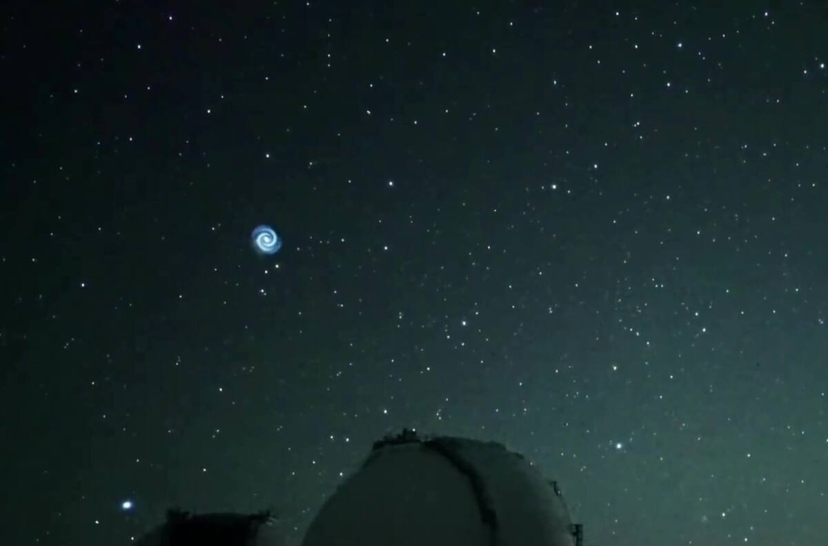 VIDEO | Sorprendente espiral fue visto en el cielo de Hawái