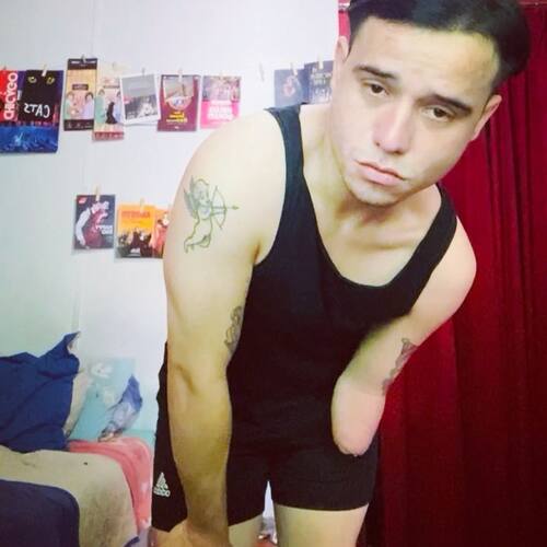 Aníbal Gaete nació sin parte de uno de sus brazos