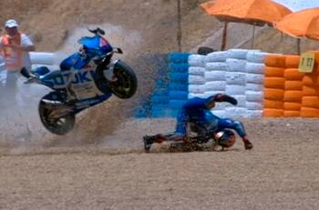 La dura caída de Rins en las clasificaciones del GP de España