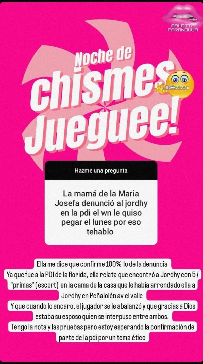 Los detalles la polémica que estaría viviendo Jordhy Thompson