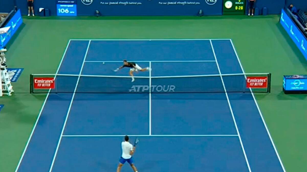 El increíble punto con el que Berankis le quebró el servicio a Novak Djokovic