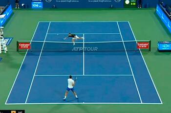 El increíble punto con el que Berankis le quebró el servicio a Novak Djokovic