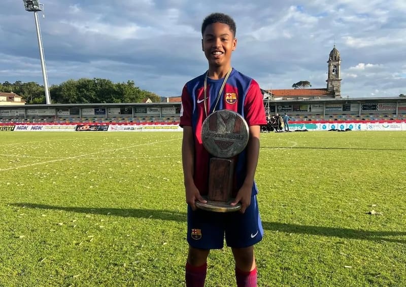 John Adams Silva ha destacado en las inferiores del Barcelona. Foto: @john.ovie3