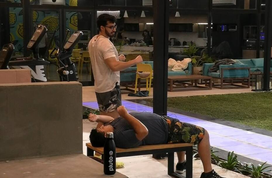 Jorge y Rubén ejercitándose juntos. Foto: CHV.