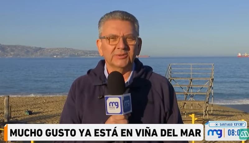 El meteorólogo es parte del equipo que se trasladó a Viña del Mar. Créditos: Pantallazo Mega