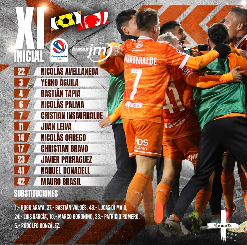 Formación de Cobreloa ante Copiapó.