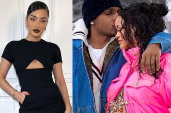 "Este chisme falso": Amina Muaddi rompe el silencio tras rumor que la vincula con el supuesto quiebre entre Rihanna y A$AP Rocky
