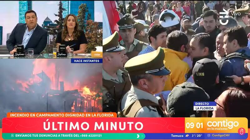 vivió un tenso momento con el edil de La Florida