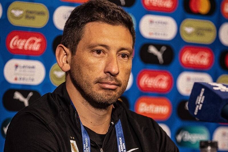 Diego Reyes en la conferencia previa al encuentro frente a Estados Unidos.