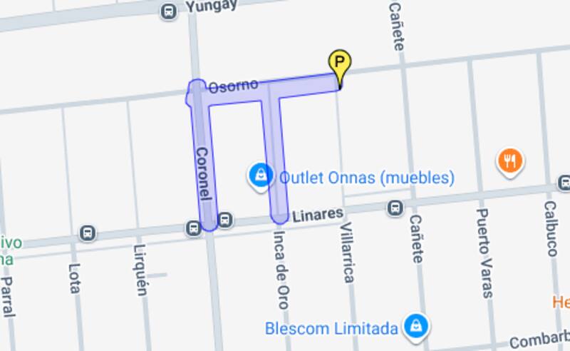 La interrupción afectará a las calles Osorno, Coronel e Inca de Oro. Créditos: Aguas Andinas.