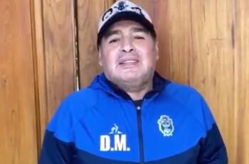 Emotivo saludo de Diego Maradona en el aniversario de Gimnasia y Esgrima de La Plata