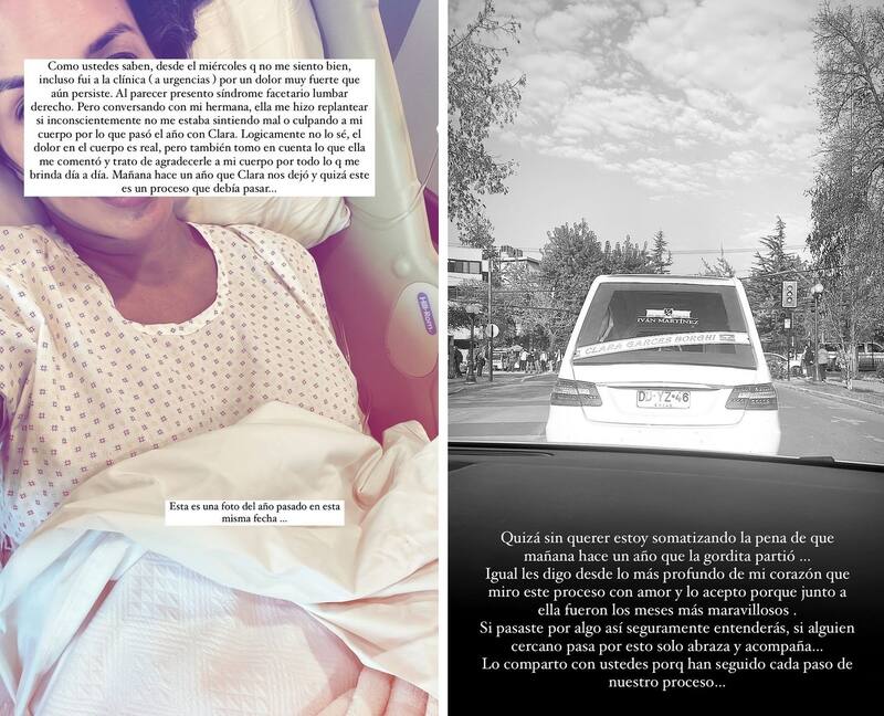Se cumplirá un año desde que Vanesa Borghi perdió a Clara. Créditos: Instagram