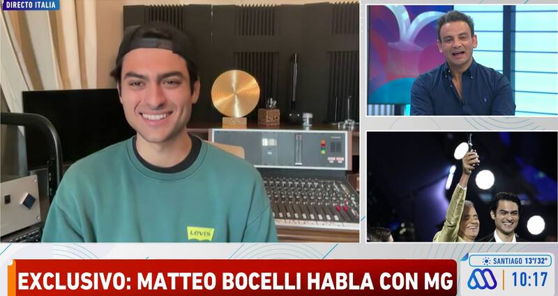 Matteo Bocelli conversó con "Mucho Gusto". Créditos: Pantallazo Mega