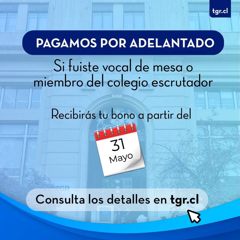 Revisa los detalles del pago en la página de la Tesorería. Gráfica: Tesorería General de la República.