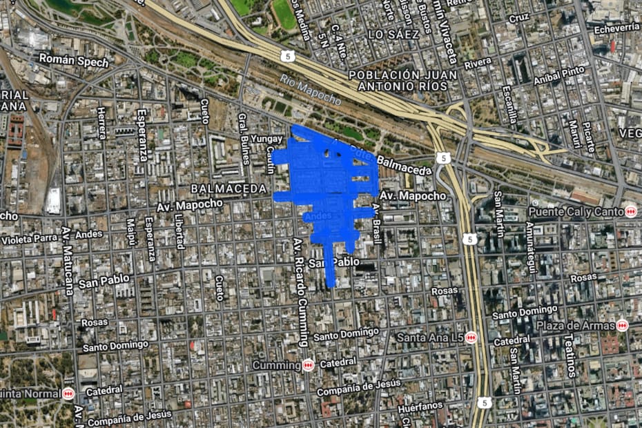Esta zona afectada de la comuna de Santiago se verá afectada.