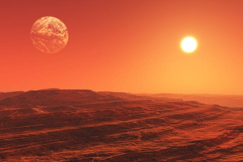 Fotos del lago más grande del planeta rojo.