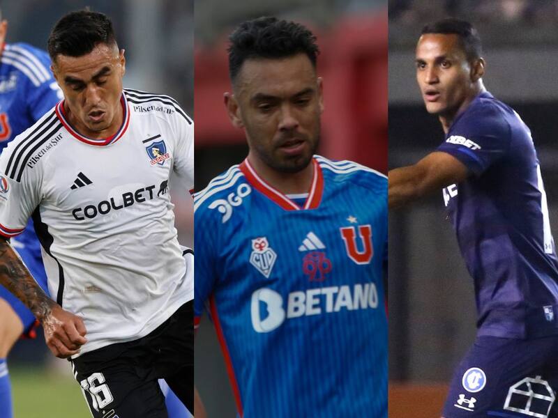 Darío Lezcano, Nery Domínguez y Bryan Rovira podrían partir del fútbol chileno para liberar cupos de extranjeros. Fotos: Agencia Aton.