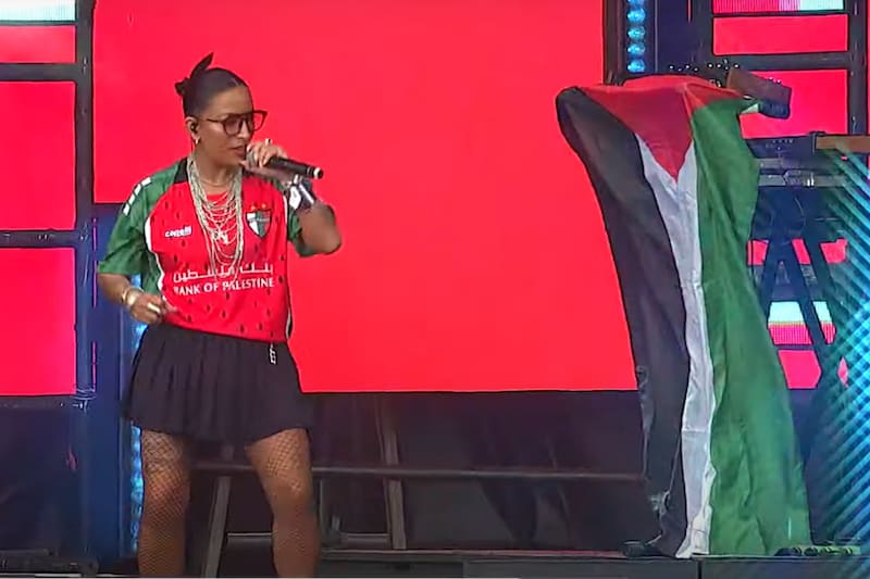 Durante su presentación, la rapera habló sobre varias causas sociales y políticas que han estado en palestra en el último tiempo.