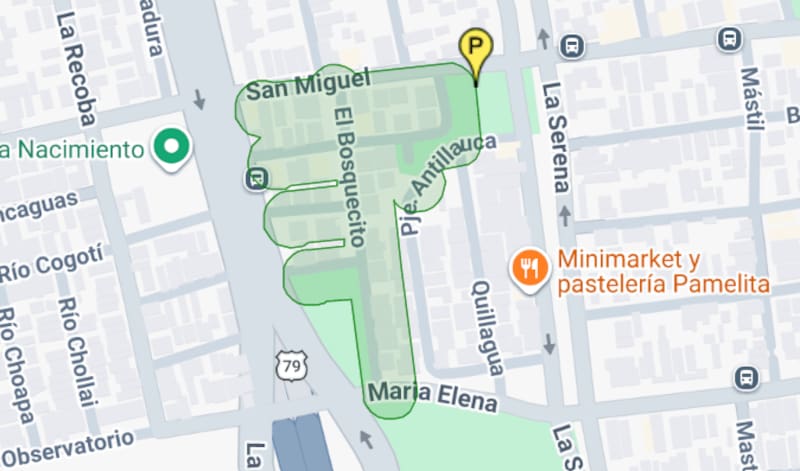 Estas calles se verán afectadas con el corte de agua. Foto: Aguas Andinas.