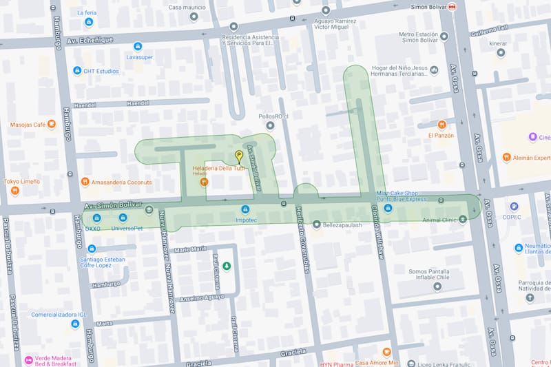 Sector afectado por el corte de agua.