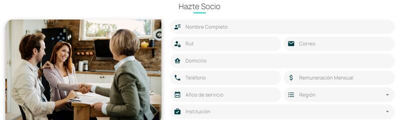 Así es el formulario de asociación a Coonfia.