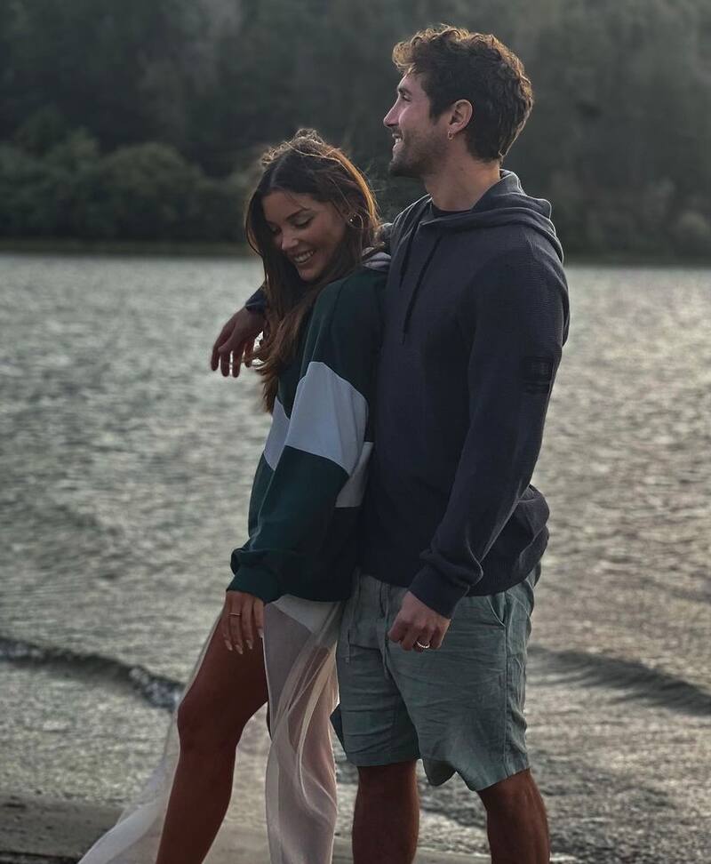 La postal que compartió la exchica "Calle 7" junto a su pareja.