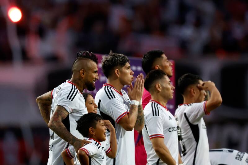 en su redebut con la camiseta de Colo Colo. Foto: Agencia Aton.
