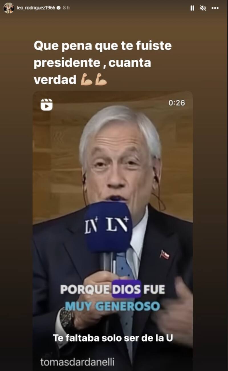 El mensaje de Leo Rodríguez a Sebastián Piñera.