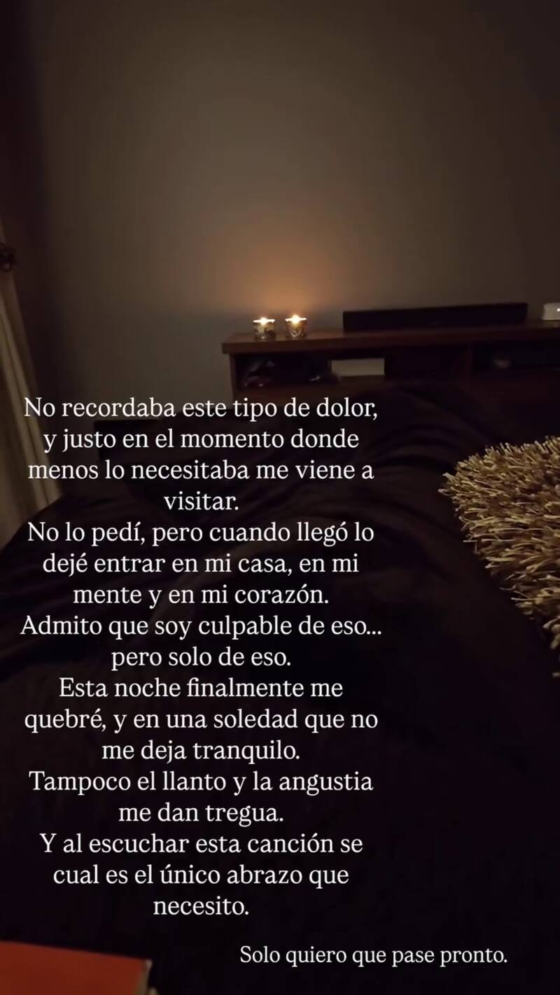 Esta es la publicación que subió el intérprete a sus redes sociales.