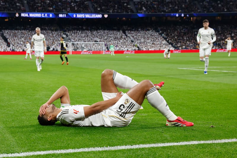 El inglés sufrió una lesión en el partido ante Rayo Vallecano Foto: Agencia EFE.