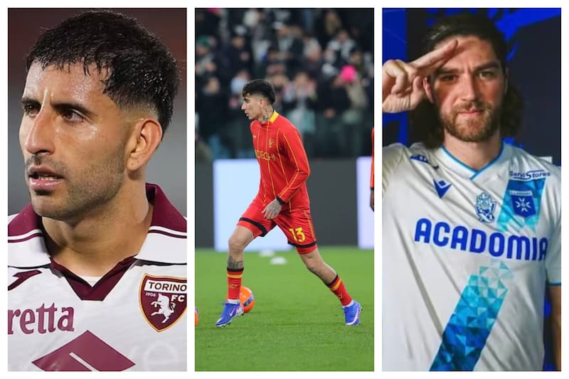 Todos viven momentos difíciles en sus clubes. Fotos: @torinofc1906, @USLecce y @aja en Instagram.