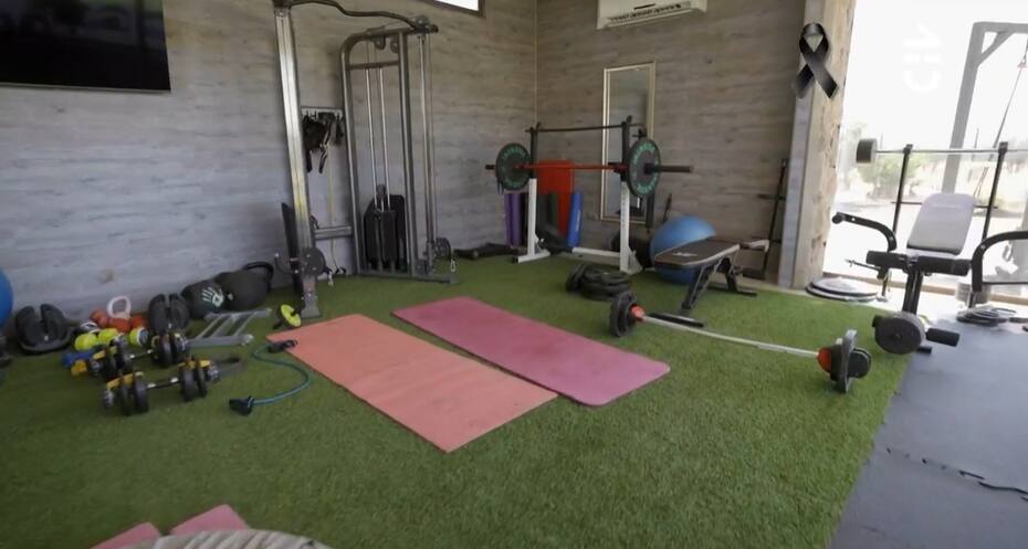 Lucila Vit tiene un gimnasio en la casa. Créditos: Pantallazo CHV