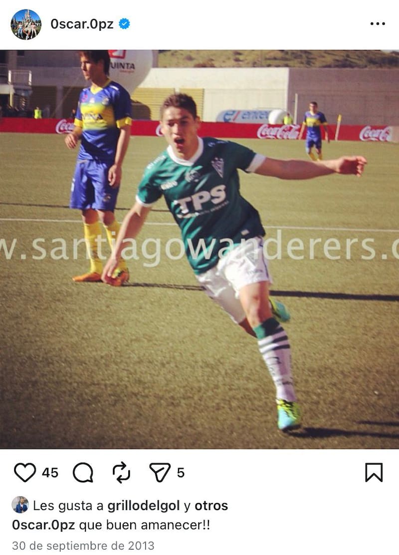 Este fue el posteo del lateral un día después de marcarle un golazo a Everton el 2013.