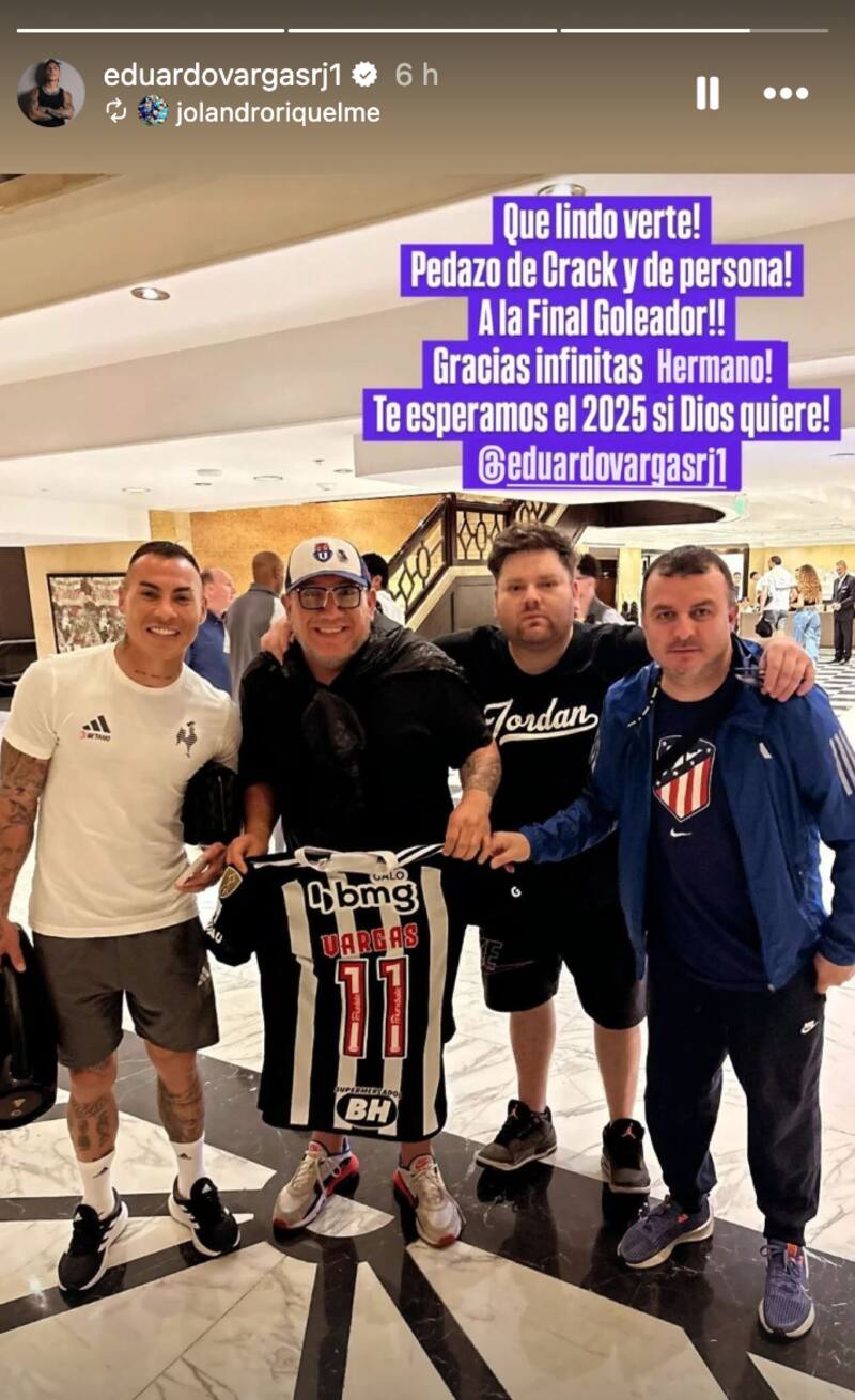 La publicación que compartió Eduardo Vargas.