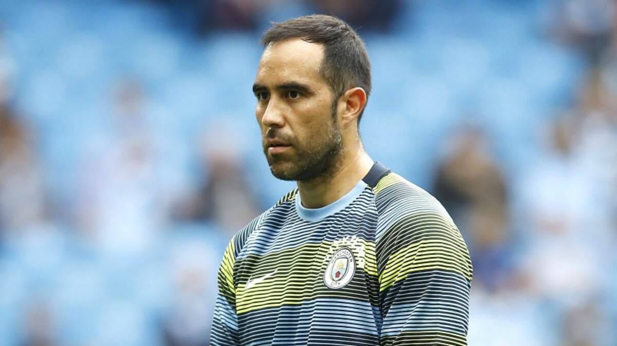 Manchester City goalkeeper Claudio Bravo during the Premier League match at the Etihad Stadium, Manchester. PRESS ASSOCIATION Photo. Picture date: Sunday August 19, 2018. See PA story SOCCER Man City. Photo credit should read: Martin Rickett/PA Wire. RESTRICTIONS: EDITORIAL USE ONLY No use with unauthorised audio, video, data, fixture lists, club/league logos or "live" services. Online in-match use limited to 120 images, no video emulation. No use in betting, games or single club/league/player publications.