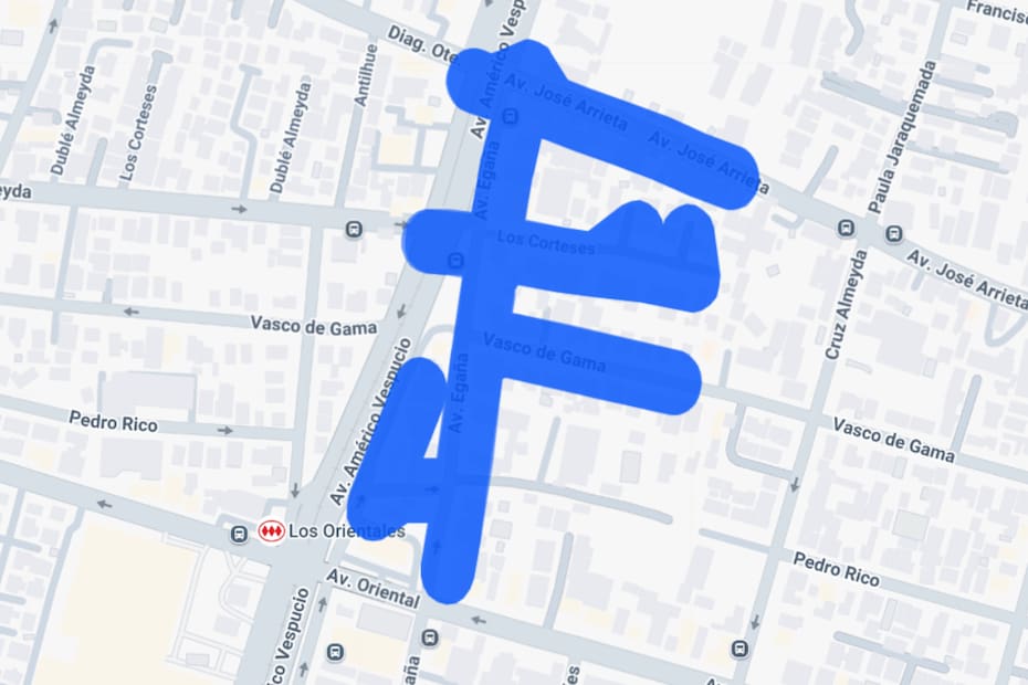 Sector afectado por el corte de luz.