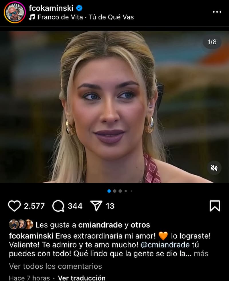 Francisco Kaminski entregó su apoyo a Camila Andrade.