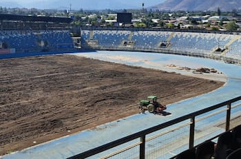 Sin pasto: así está El Teniente de Rancagua con los trabajos de remodelación para el Mundial Sub-20