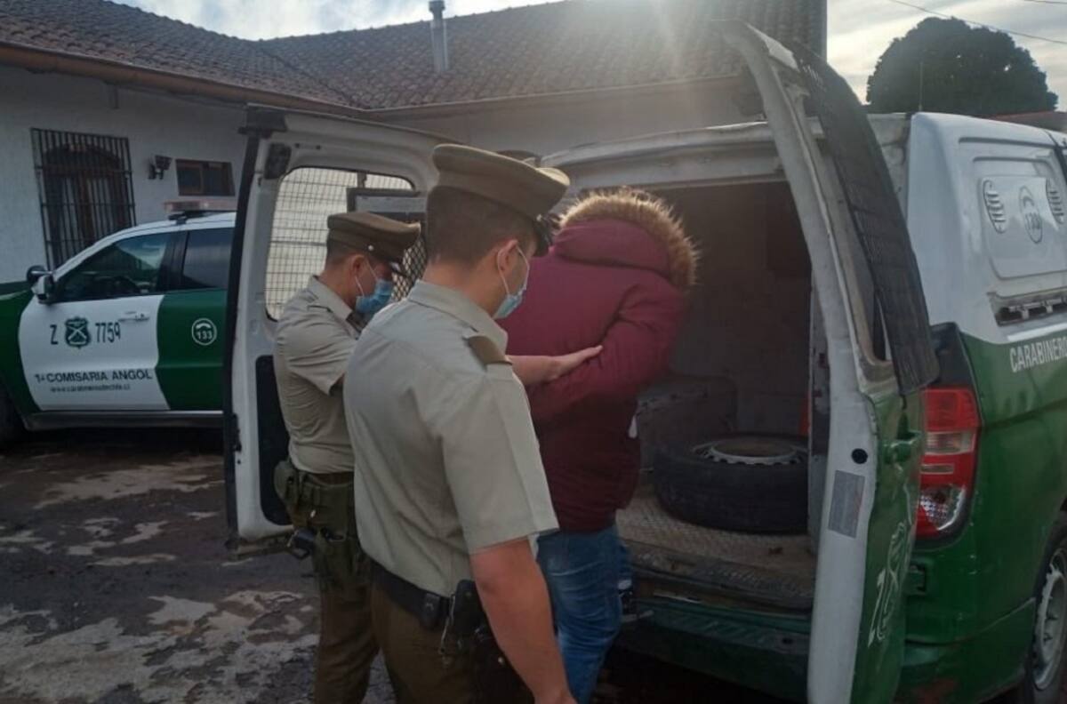 Sujeto lanzó hacha a carabinero durante procedimiento por violencia intrafamiliar