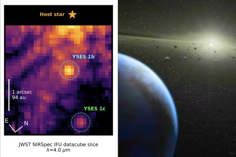 Obtuvo inéditas capturas de dos exoplanetas más grandes que júpiter.