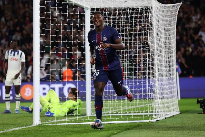 PSG goleó al Atalanta en Champions. Foto: EFE.