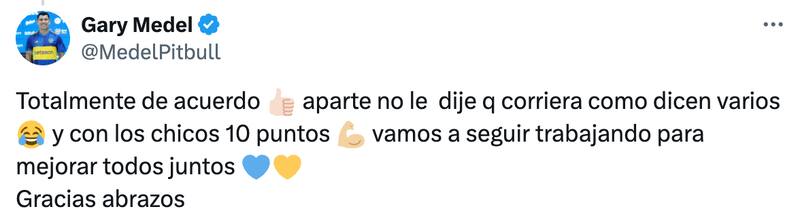 Gary Medel aclara su polémica con Milton Delgado.