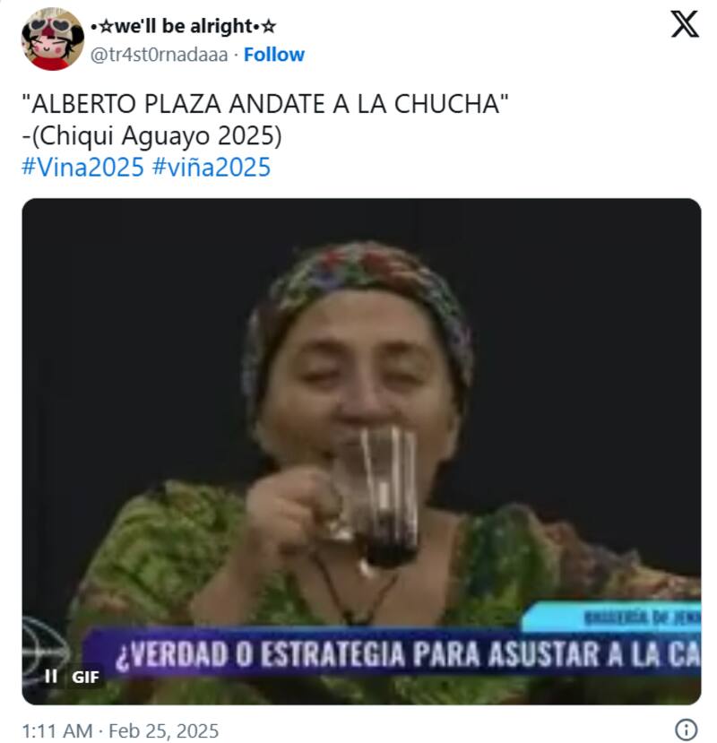 La comediante generó carcajadas en la Quinta Vergara y en redes sociales.