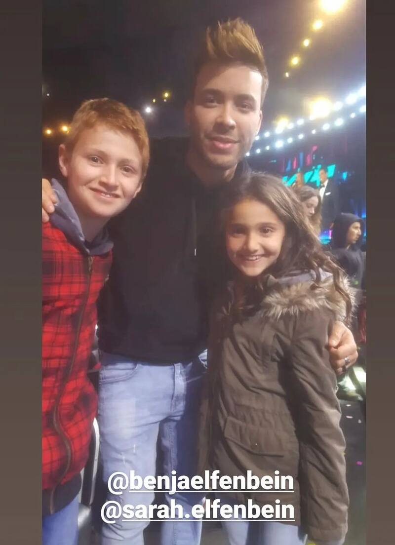 Sus retoños junto a Prince Royce / Instagram