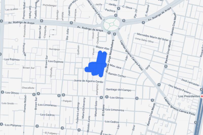 Este es el sector afectado.