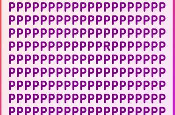 Test Visual: ¿Puedes encontrar la letra diferente a P dentro de la imagen en 8 segundos?