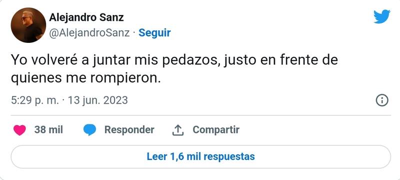 El cantante afronta su crisis emocional.