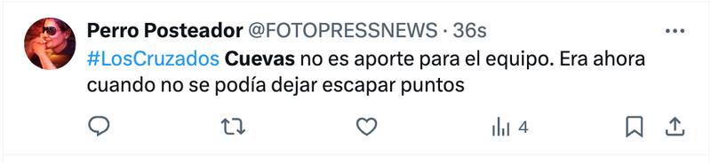 Hinchas de la UC se aburrieron de Cristian Cuevas.