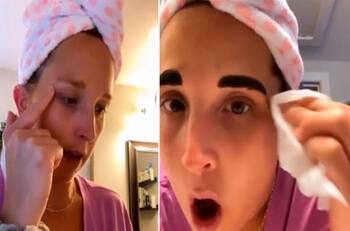 TikToker se tiñó mal las cejas y el resultado se convirtió en viral